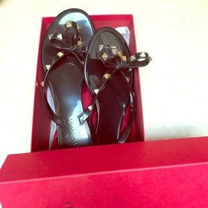 Valentino Garavani Rockstud PVC Thong Sandals